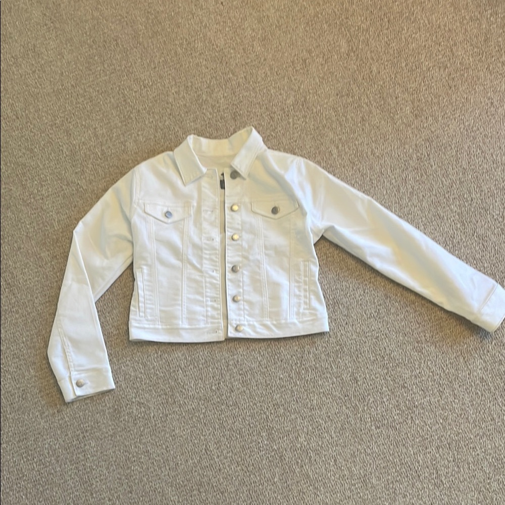 Kids White Denim Jacket